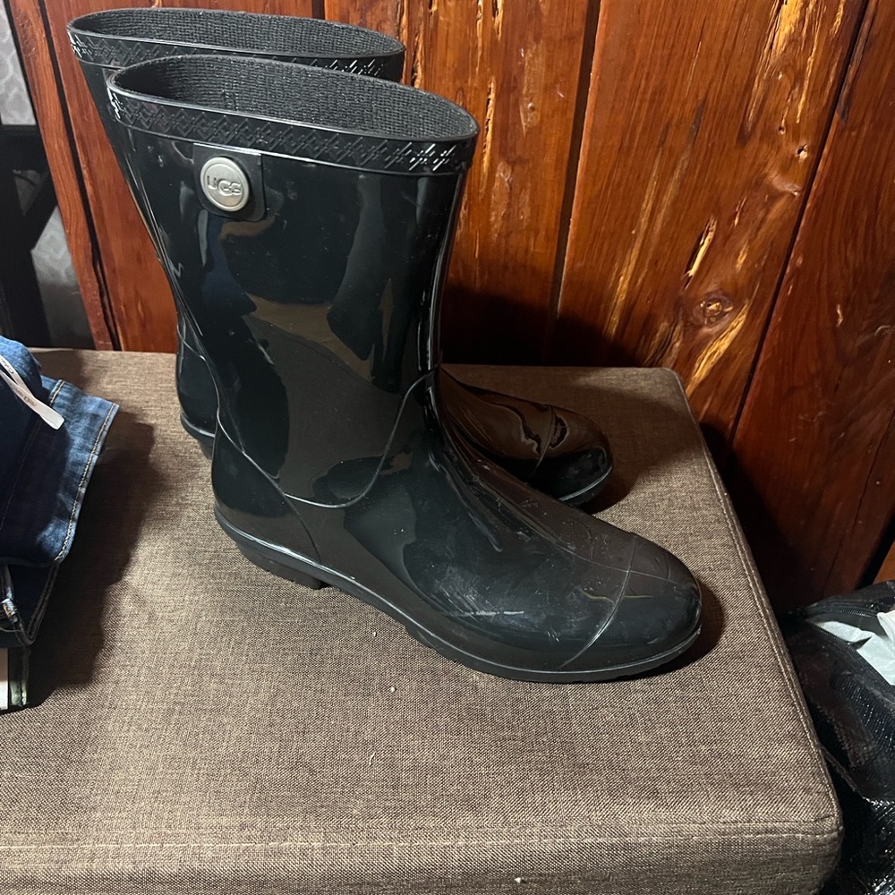 UGG Black Rain Boots size 11